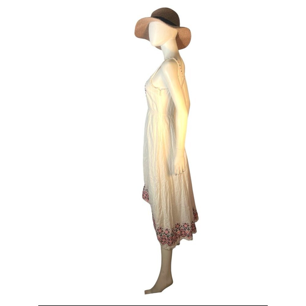Holding Horses Anthropologie fresh cotton hi-lo embroidered festival‎ dress sz 0 - Picture 5 of 7